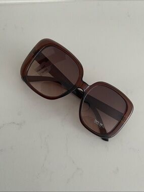 Women’s Brown Oversized Square Sunglasses - Unknown Brand
